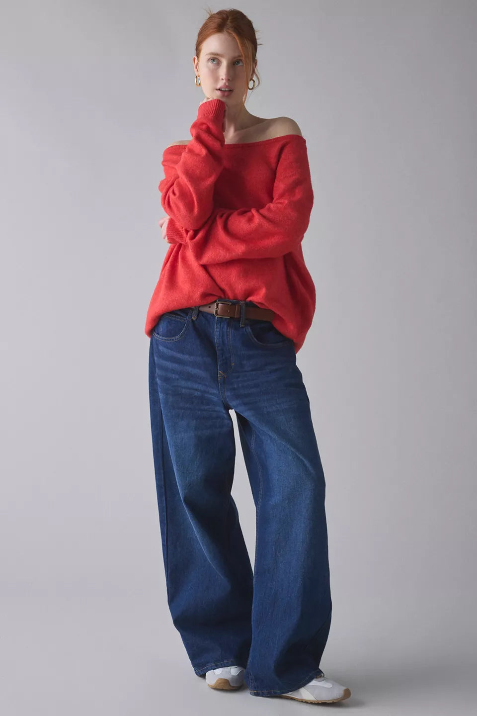 Urban Outfitters Women's Nola Oversized Off-The-Shoulder Sweater