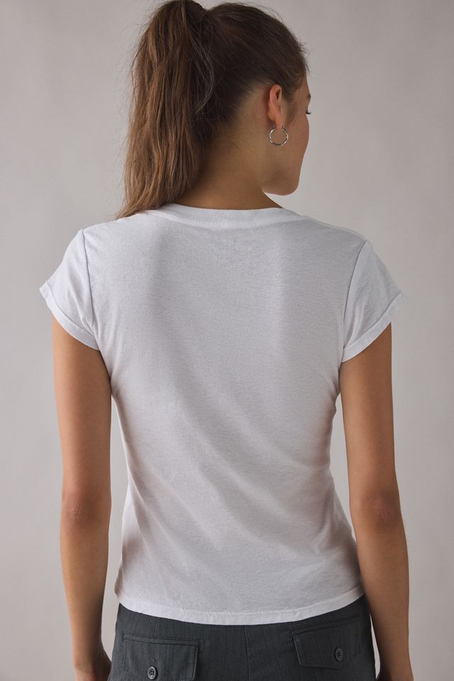 BDG Women's V-Neck Short Sleeve Spill The Tee