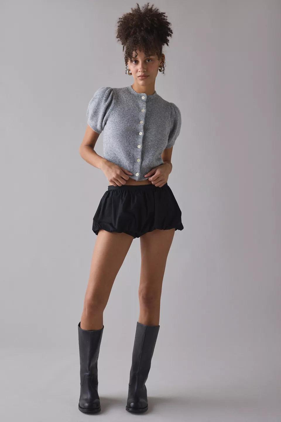 Women's Kate Puff Short Sleeve Cropped Cardigan