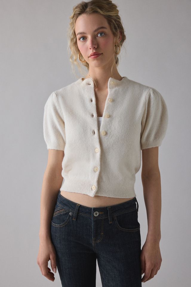 Kimchi Blue Women's Kate Puff Short Sleeve Cropped Cardigan
