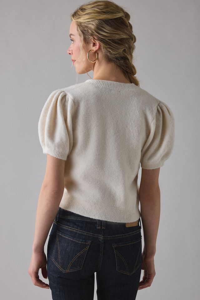 Kimchi Blue Women's Kate Puff Short Sleeve Cropped Cardigan