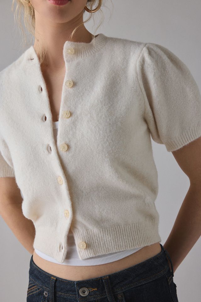 Kimchi Blue Women's Kate Puff Short Sleeve Cropped Cardigan