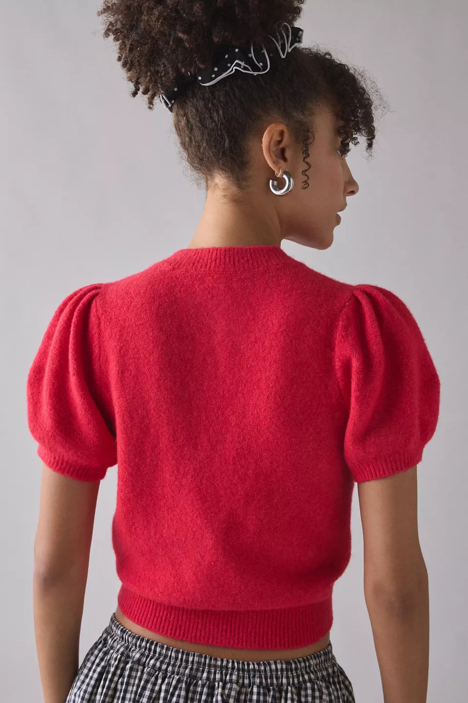 Women's Kate Puff Short Sleeve Cropped Cardigan