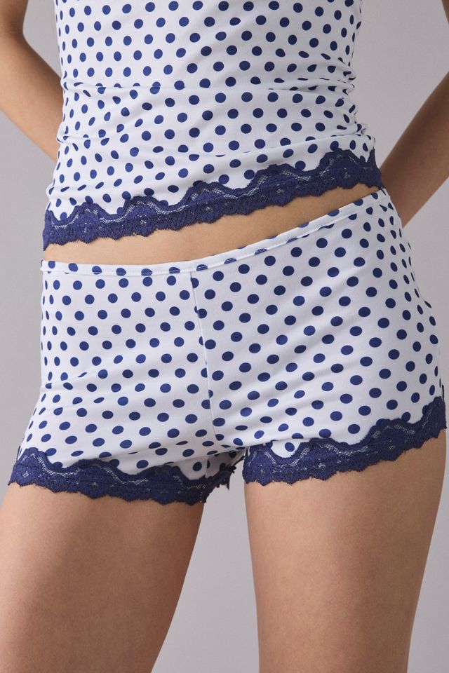 Out From Under Women's Elise Lace Trim Cami & Micro Shorts PJ Set