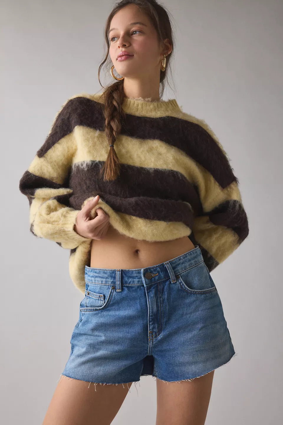Women's Oscar Relaxed Cutoff Denim Mini Shorts
