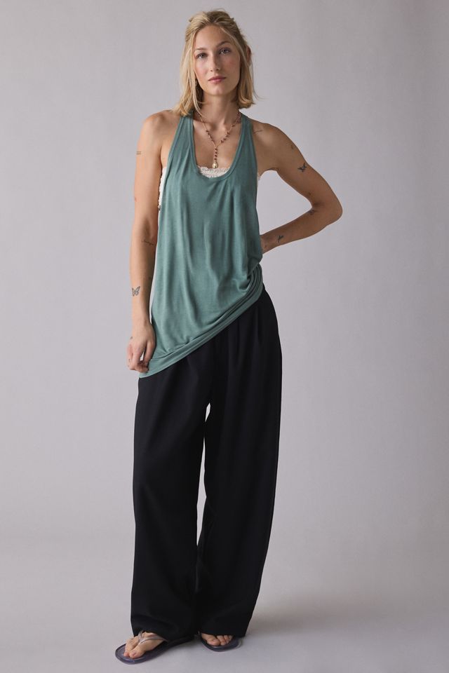 BDG Women's Bowery Reese Jersey Knit Relaxed Racerback Tank Top