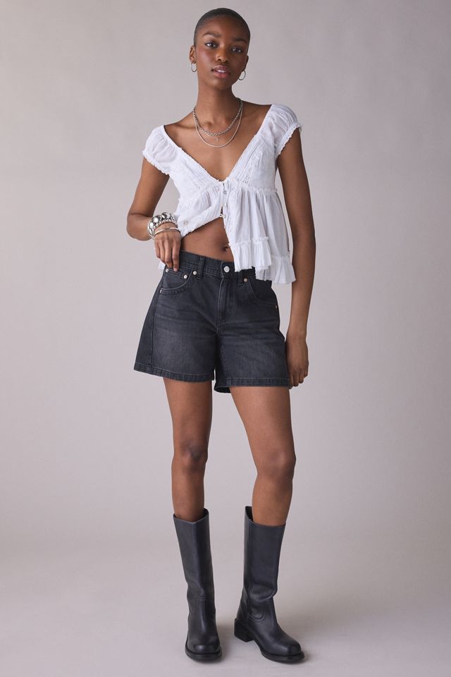 BDG Women's Indie Mid-Rise Denim Shorts