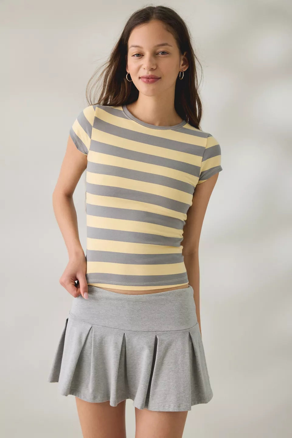 Out From Under Women's Bec Short Sleeve Cropped Baby Tee