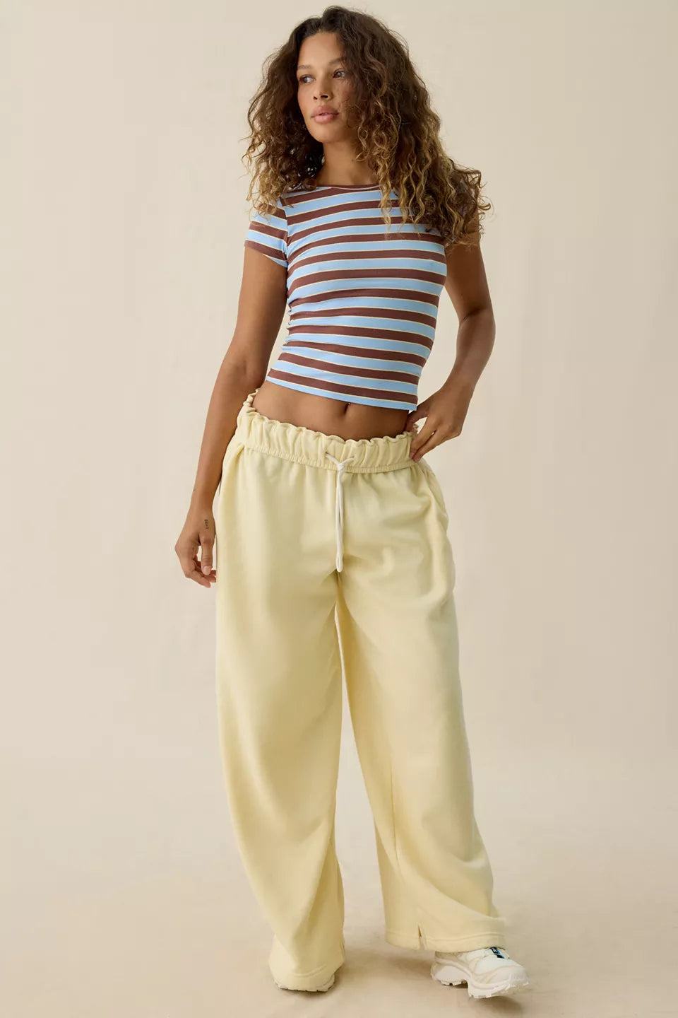 Out From Under Women's Bec Short Sleeve Cropped Baby Tee