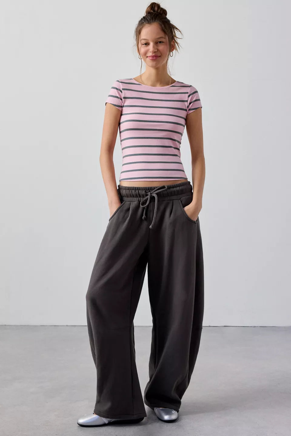 Out From Under Women's Bec Short Sleeve Cropped Baby Tee