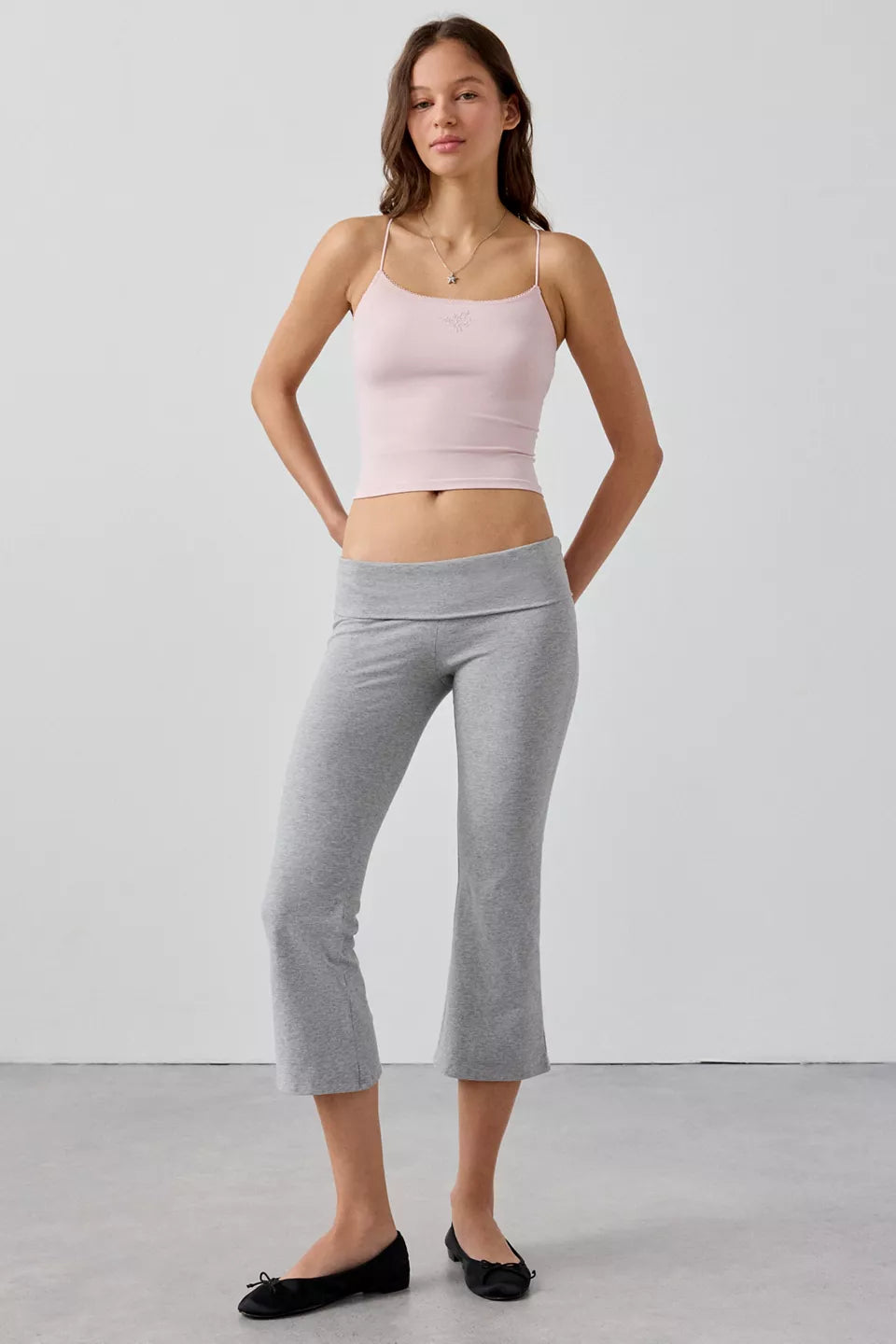 Women's Bec Cropped Foldover Kick Flare Pants