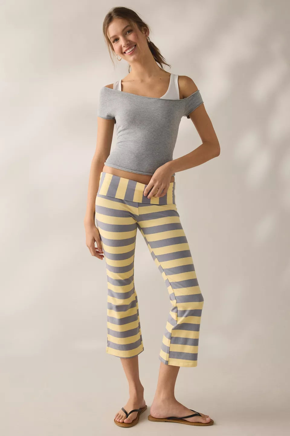 Women's Bec Cropped Foldover Kick Flare Pants