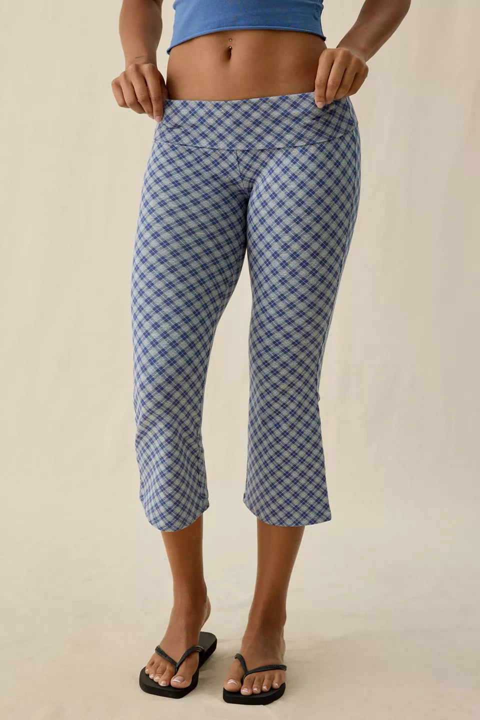 Women's Bec Cropped Foldover Kick Flare Pants