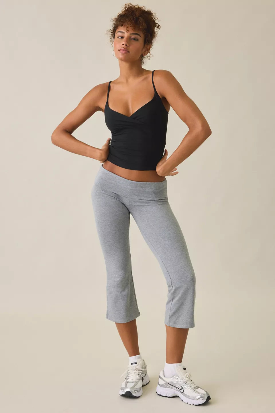 Women's Bec Cropped Foldover Kick Flare Pants