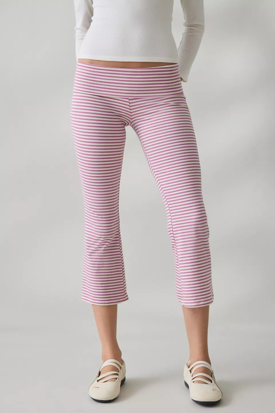 Women's Bec Cropped Foldover Kick Flare Pants