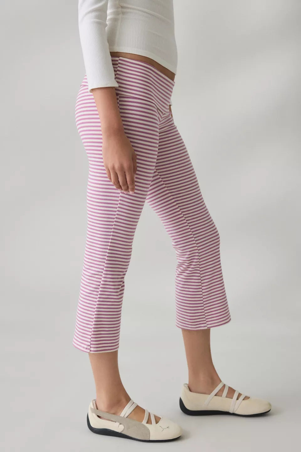 Women's Bec Cropped Foldover Kick Flare Pants