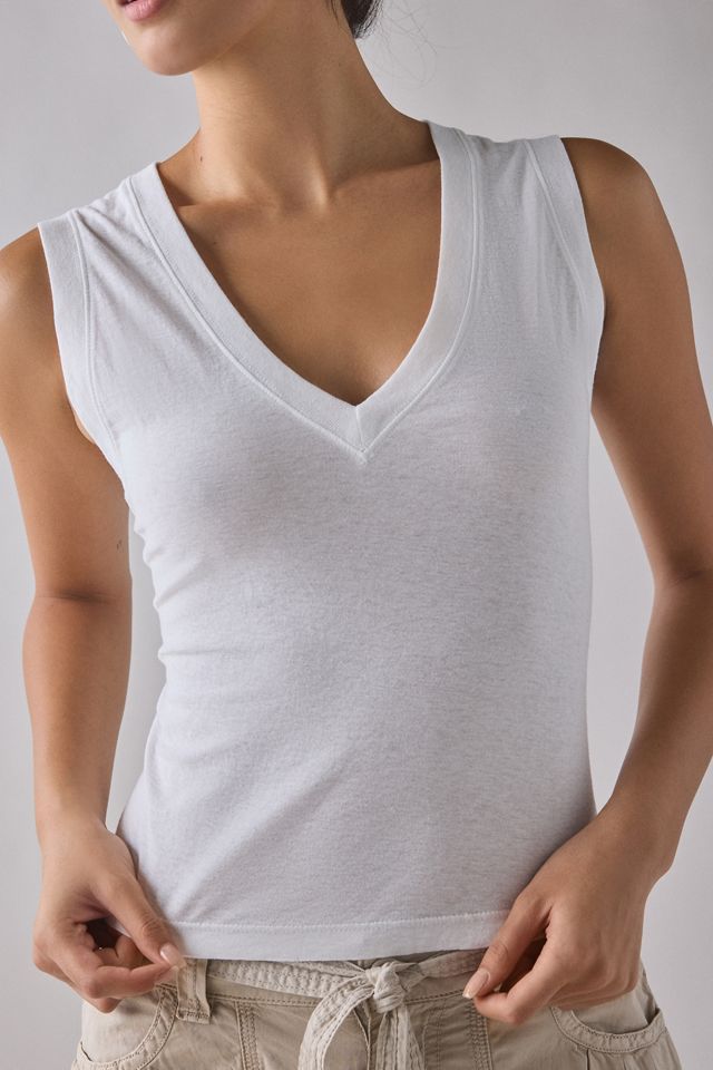 BDG Women's V-Neck Sleeveless Spill The Tee