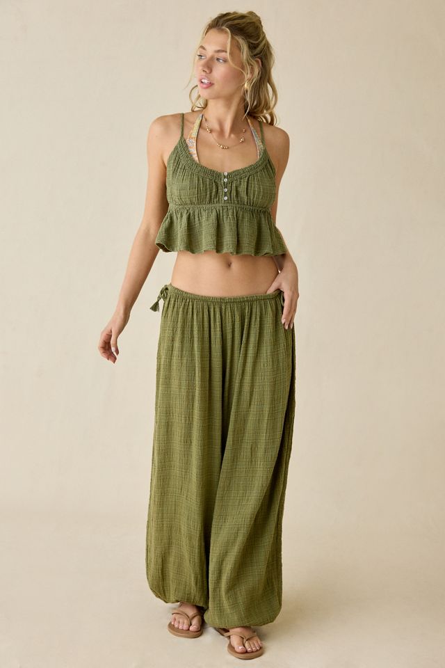 Out From Under Women's Golden Hour Side-Tie Cotton Balloon Pants