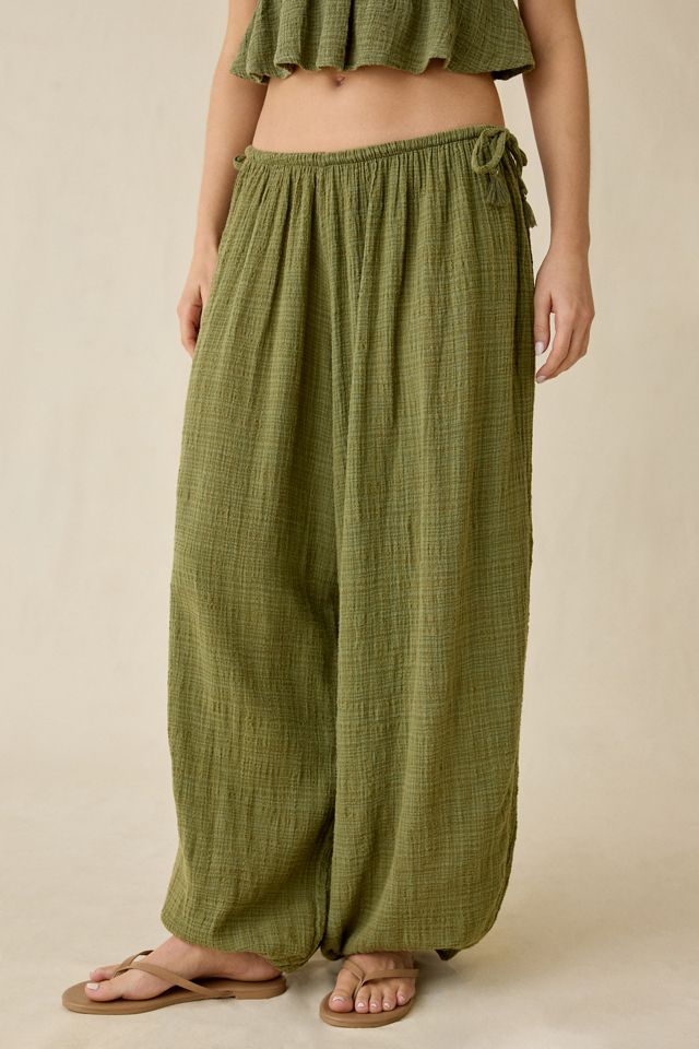 Out From Under Women's Golden Hour Side-Tie Cotton Balloon Pants