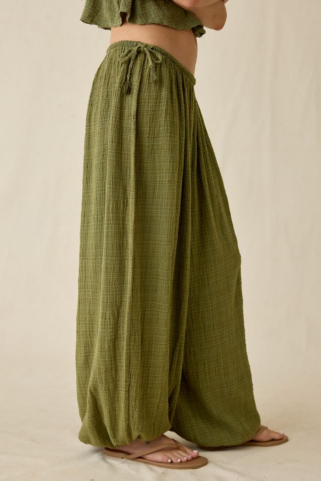 Out From Under Women's Golden Hour Side-Tie Cotton Balloon Pants