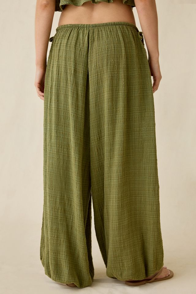 Out From Under Women's Golden Hour Side-Tie Cotton Balloon Pants