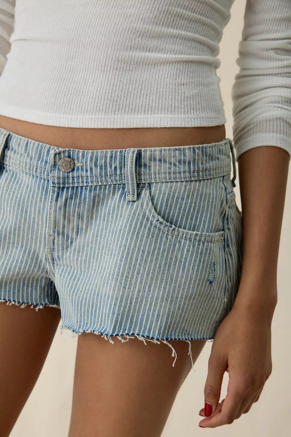 Women's Jenni Low-Rise Denim Micro Shorts