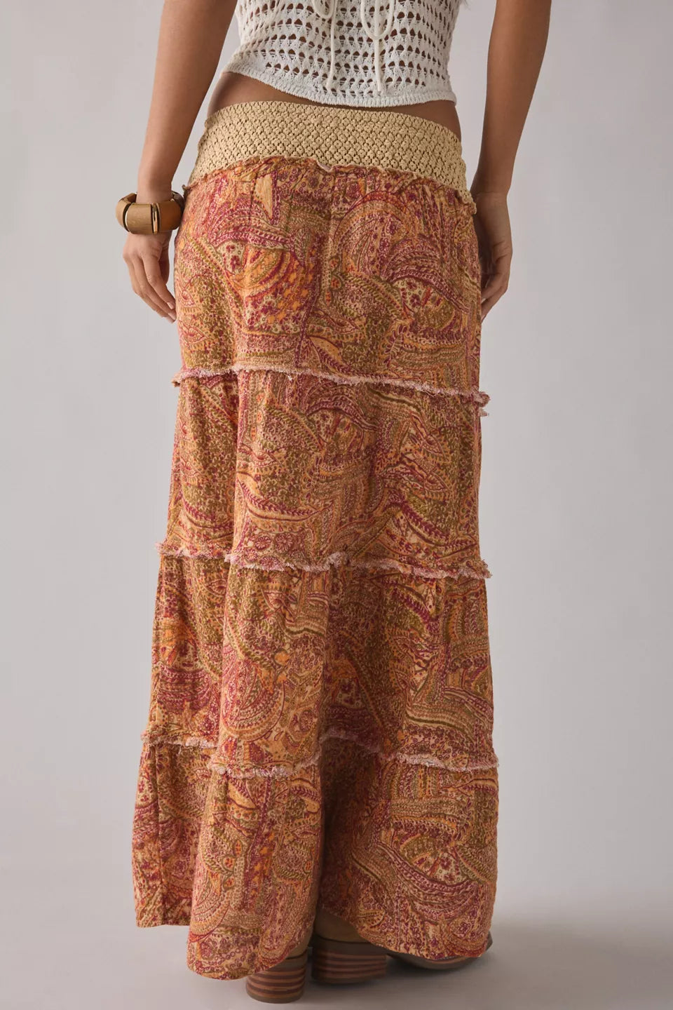 Women's On My Mind Smocked Waist Tiered Maxi Skirt