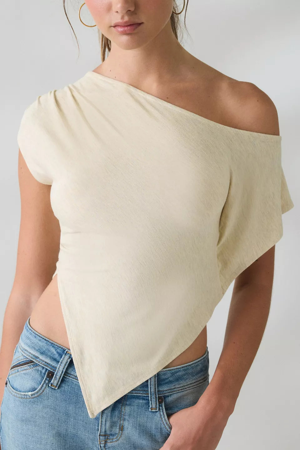 Women's Bia Jersey Knit Asymmetric Off-The-Shoulder Poncho
