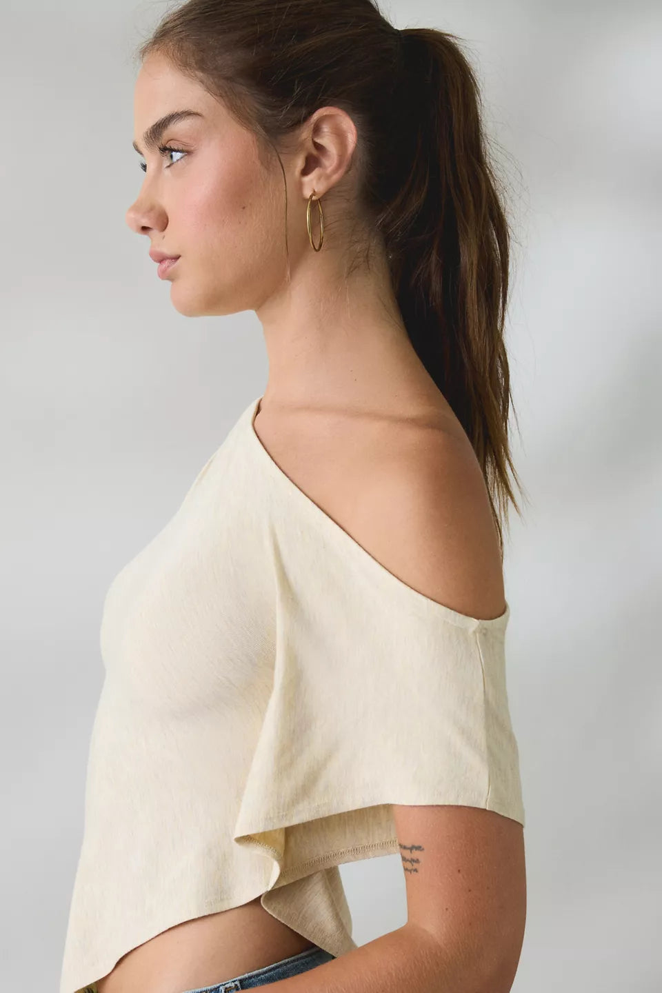 Women's Bia Jersey Knit Asymmetric Off-The-Shoulder Poncho