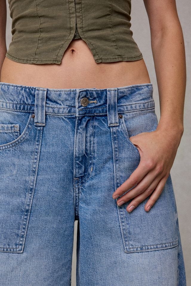 BDG Women's Nomad Baggy Wide Leg Cropped Jeans