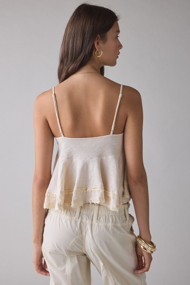 Urban Outfitters Women's Luckiest One Lace Trim Babydoll Cami
