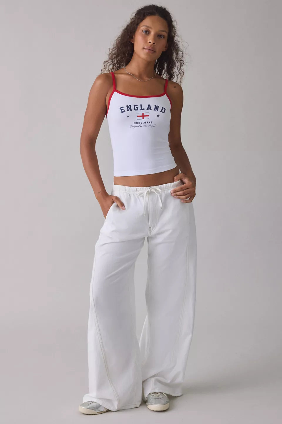 Women's Flag Graphic Crop Tank Top