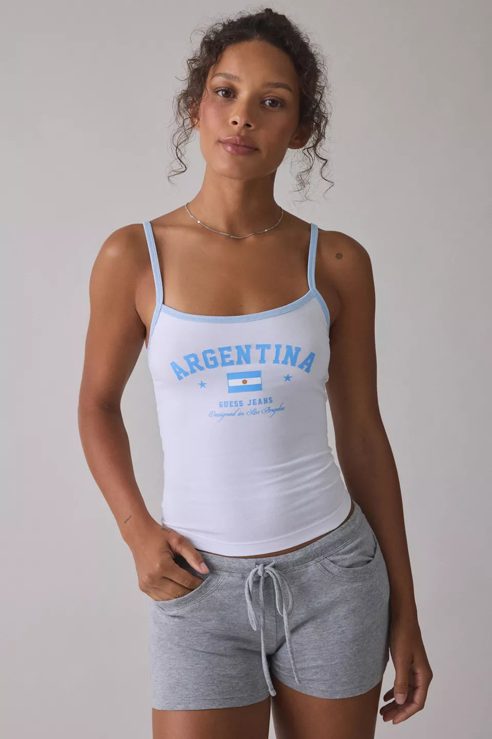 Women's Flag Graphic Crop Tank Top