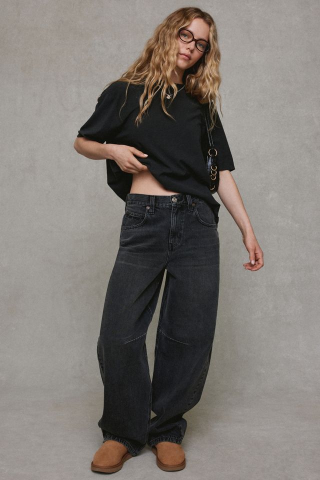 BDG Women's Logan Buckle Baggy Barrel Jeans