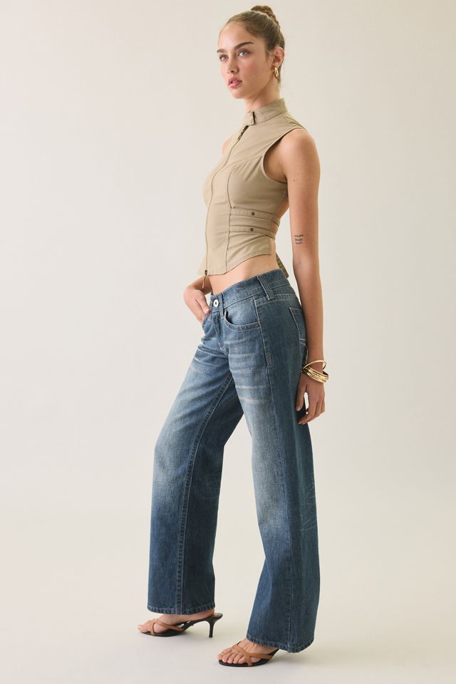 BDG Women's Kayla Low-Rise Straight Leg Jeans