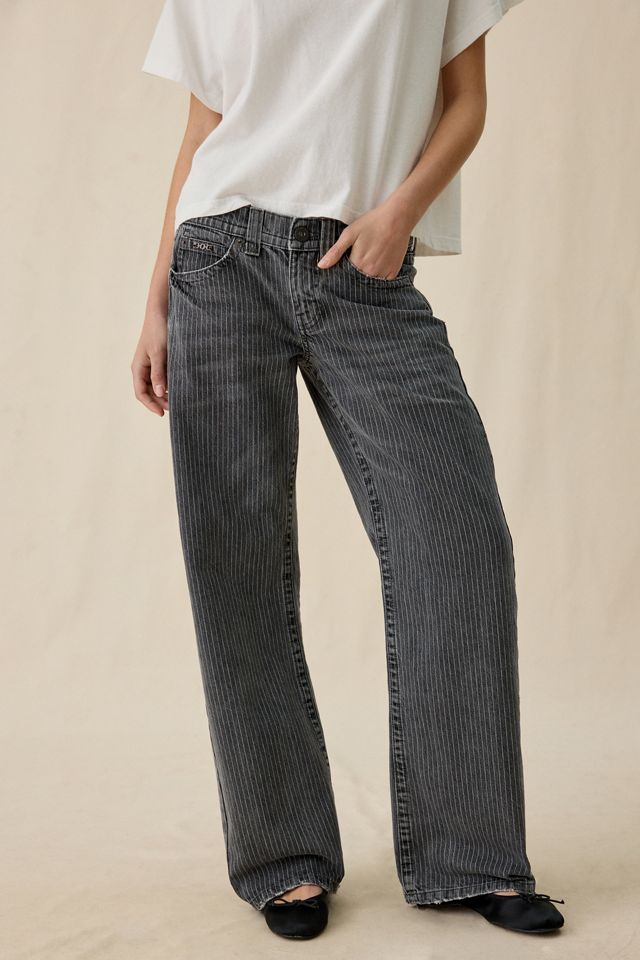 BDG Women's Kayla Printed Low-Rise Baggy Jeans