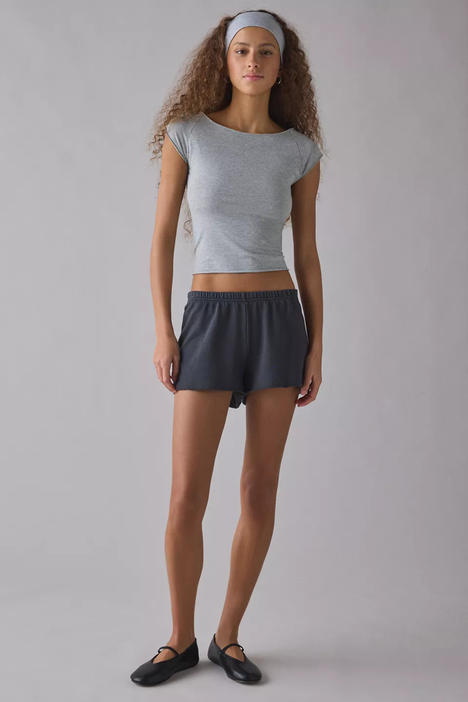 Out From Under Women's Cotton Compression Boatneck Cropped Tee