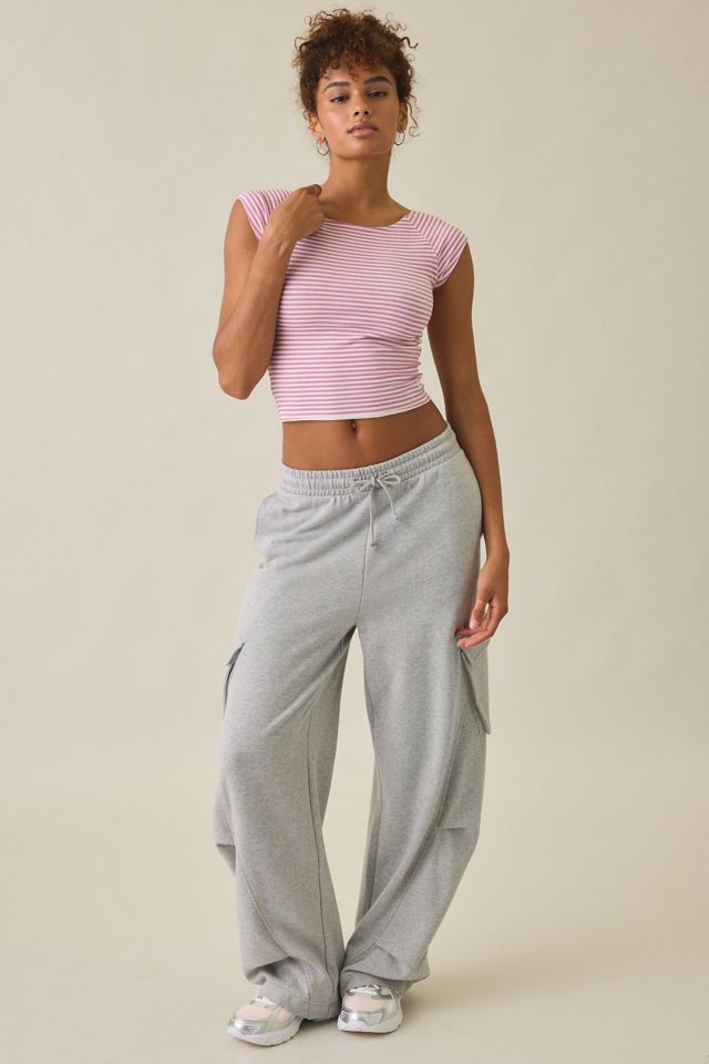Out From Under Women's Cotton Compression Boatneck Cropped Tee
