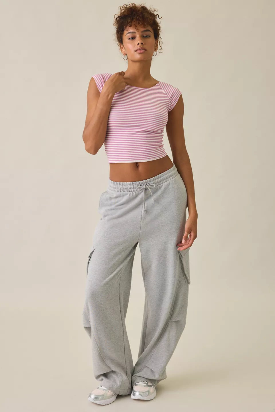 Out From Under Women's Cotton Compression Boatneck Cropped Tee