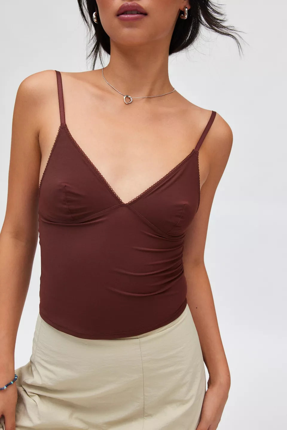 Women's Je T'aime Mesh Cropped Cami