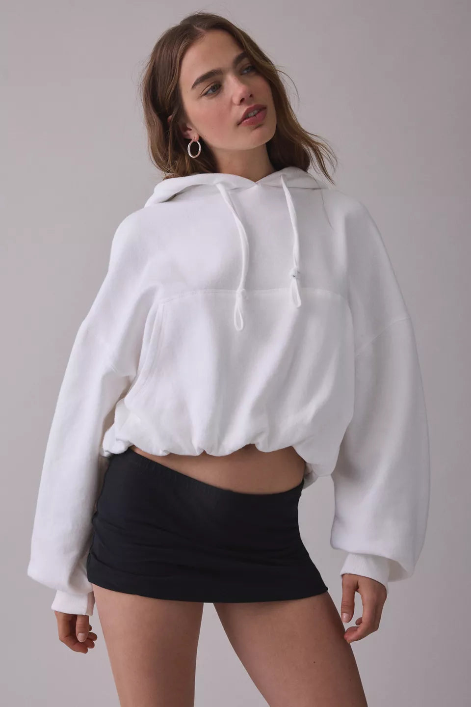 Women's Try Me Bubble Cropped Hoodie Sweatshirt