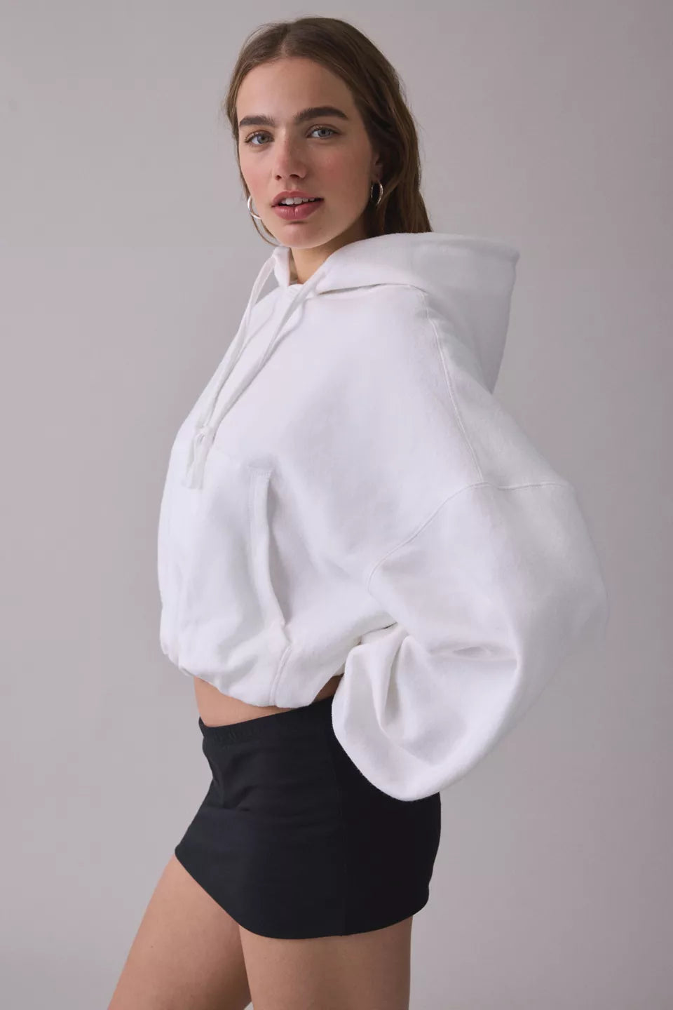 Women's Try Me Bubble Cropped Hoodie Sweatshirt