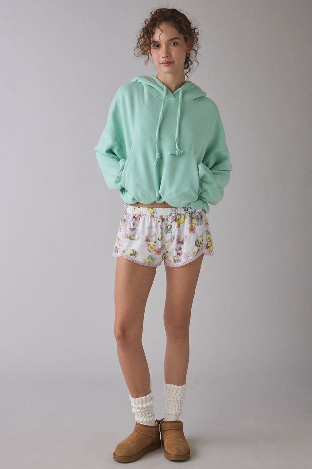 Out From Under Women's Try Me Bubble Cropped Hoodie Sweatshirt