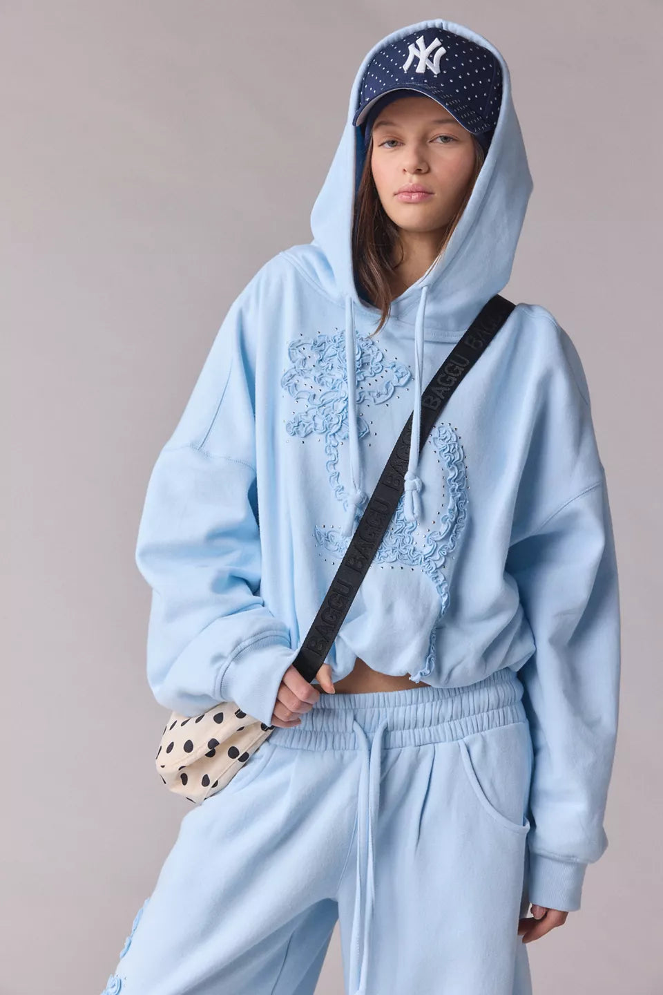 Women's Try Me Bubble Cropped Hoodie Sweatshirt