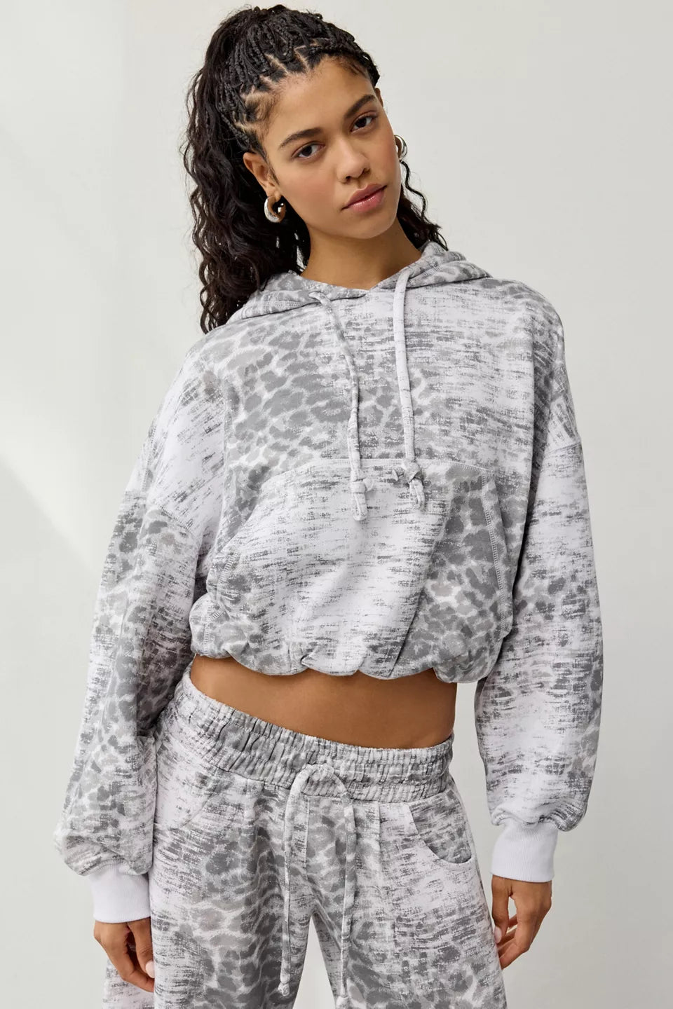Women's Try Me Bubble Cropped Hoodie Sweatshirt