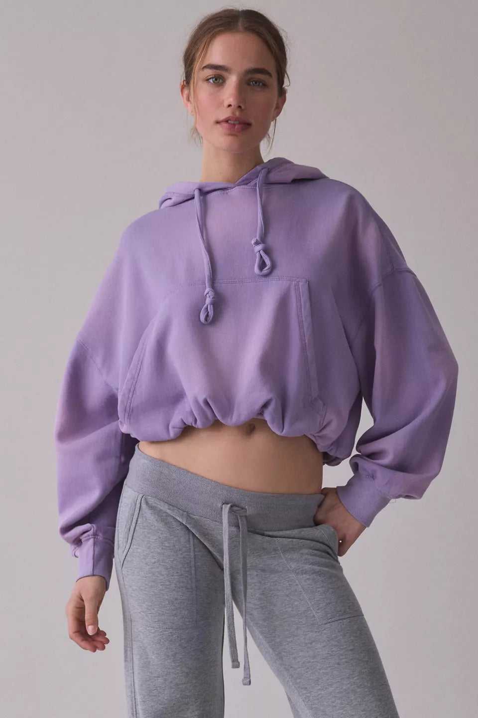 Women's Try Me Bubble Cropped Hoodie Sweatshirt