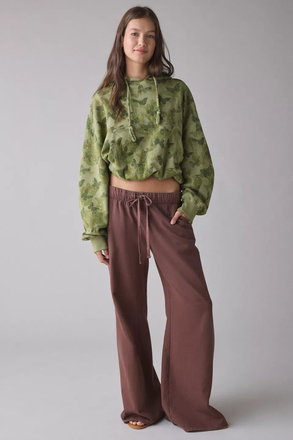 Women's Try Me Bubble Cropped Hoodie Sweatshirt