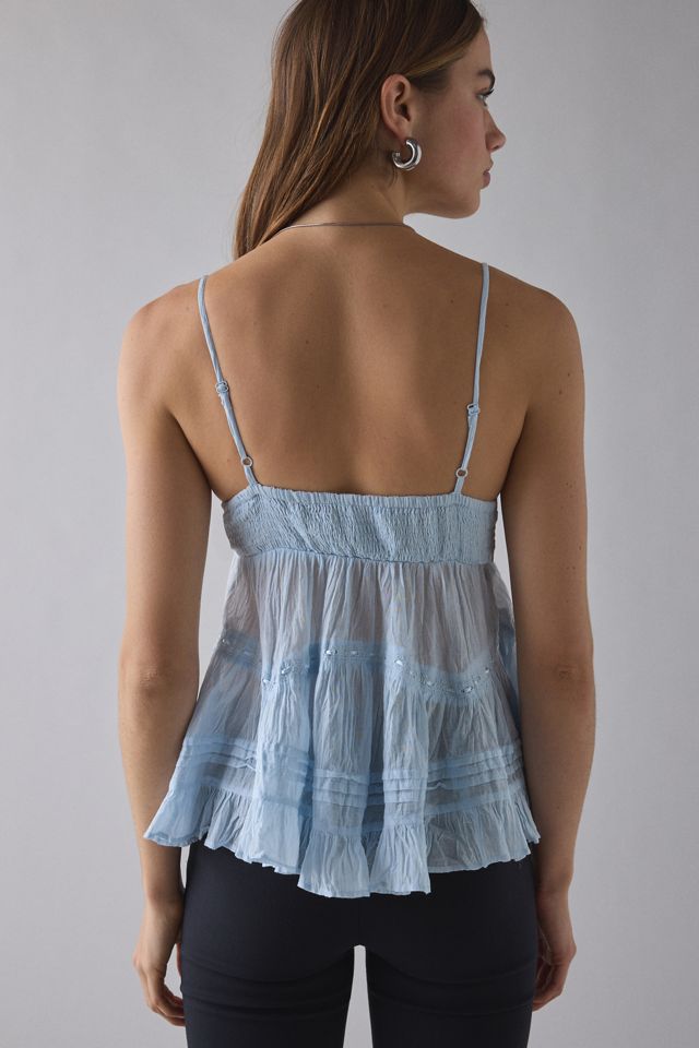Kimchi Blue Women's Tara Embroidered Cotton Babydoll Cami