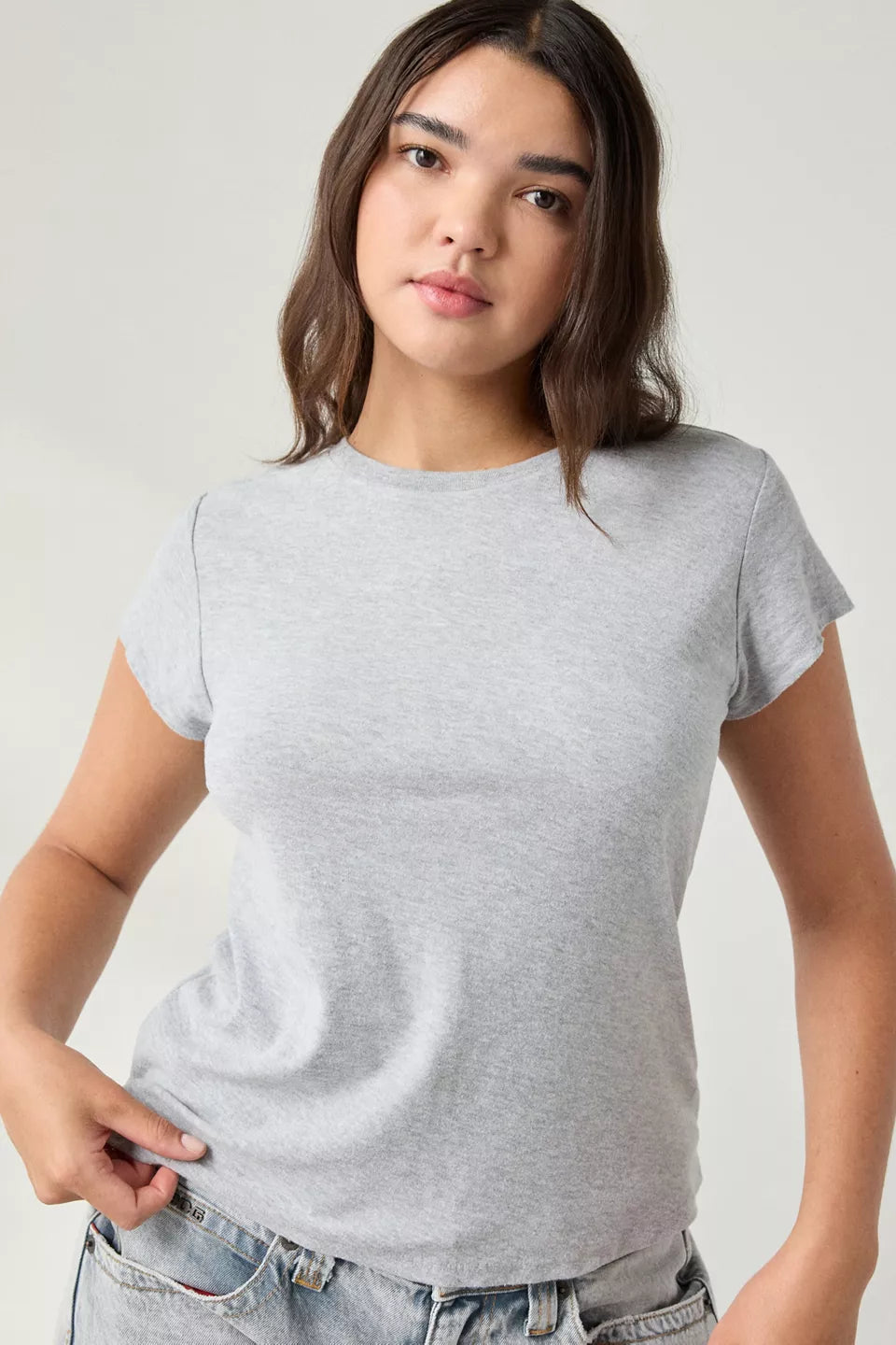 BDG Women's Short Sleeve Solid Spill The Tee
