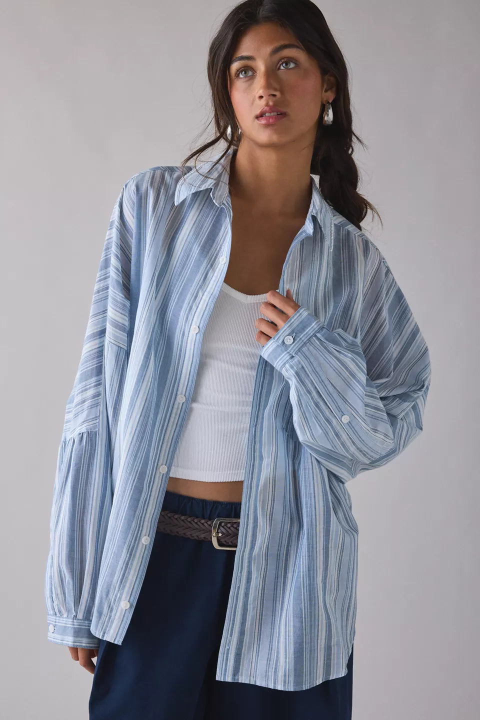 Women's Alex Breezy Cotton Oversized Button-Down Shirt